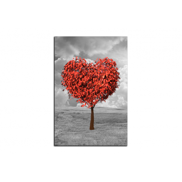 Obraz na plátně - Srdce ve tvaru stromu - obdélník